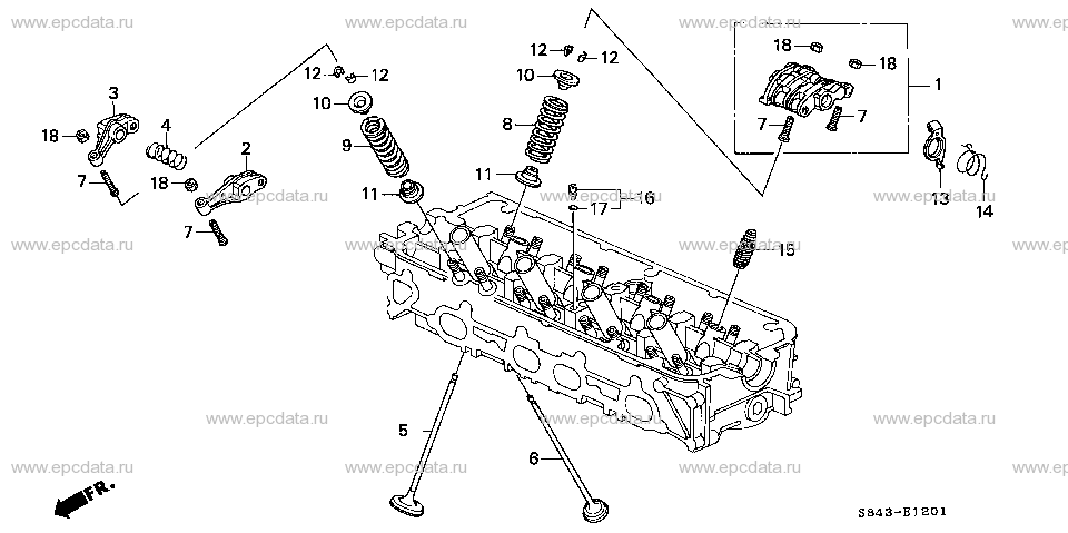 E-12-1 VALVE/ROCKER ARM (VTEC) (L4)