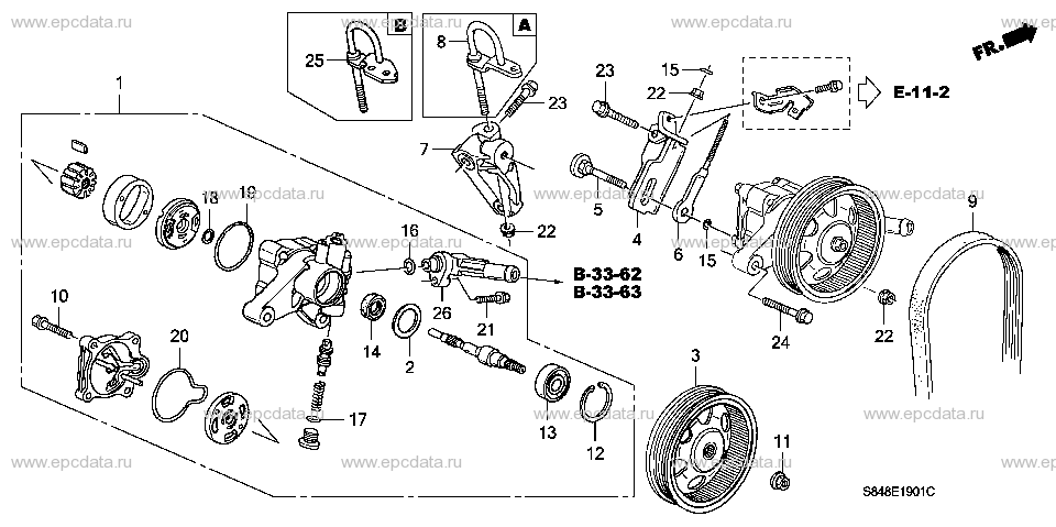 E-19-1 P.S. PUMP/BRACKET (V6)