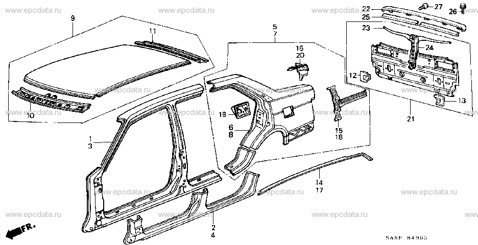 B-49-3 BODY STRUCTURE COMPONENTS (4)(4D)
