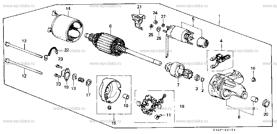 E-7-1 STARTER MOTOR COMPONENT (DENSO)(1)