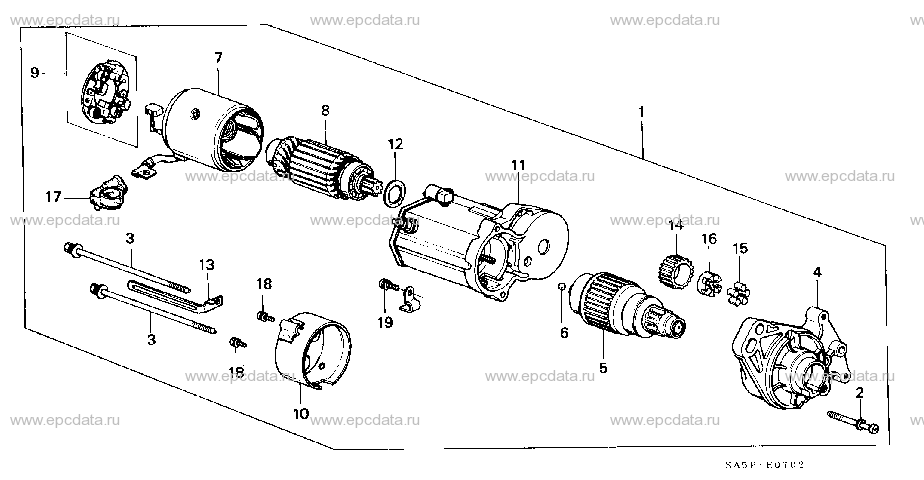 E-7-2 STARTER MOTOR COMPONENT (DENSO)(2)