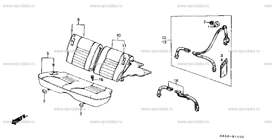 B-41 REAR SEAT/SEATBELT (2D)