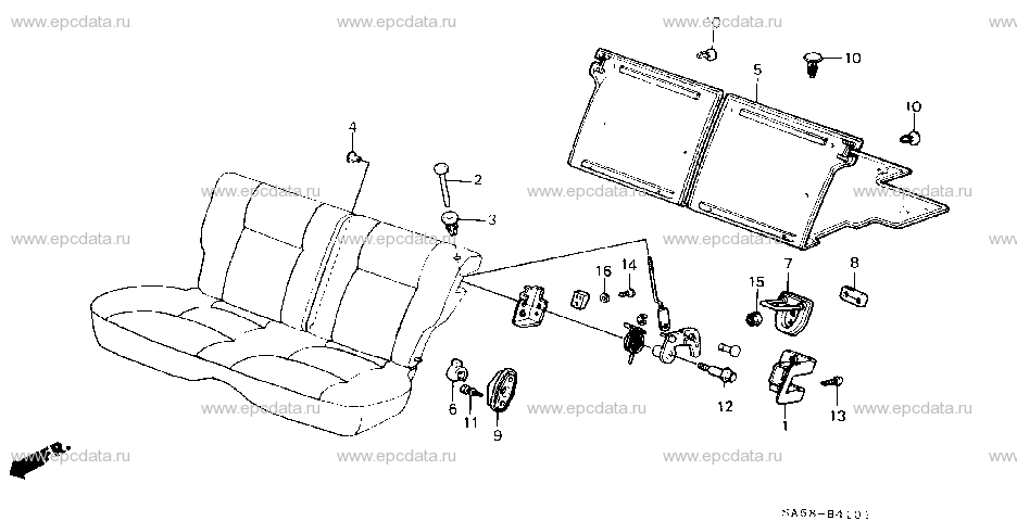 B-41-1 REAR SEAT COMPONENT (2D)