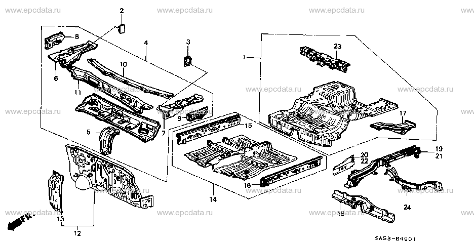 B-49-1 BODY STRUCTURE COMPONENTS (2)