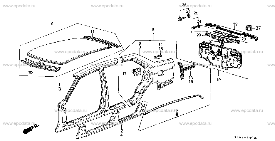B-49-3 BODY STRUCTURE COMPONENTS (4)