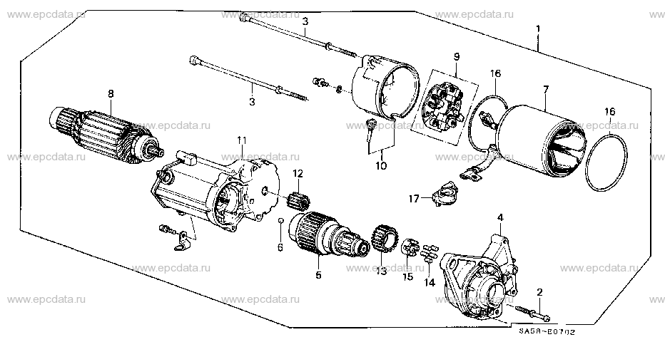 E-7-2 STARTER MOTOR (DENSO)(1.4KW)