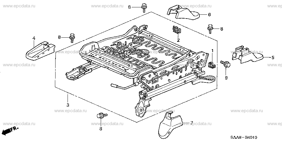 B-40-10 FRONT SEAT COMPONENTS (L.)