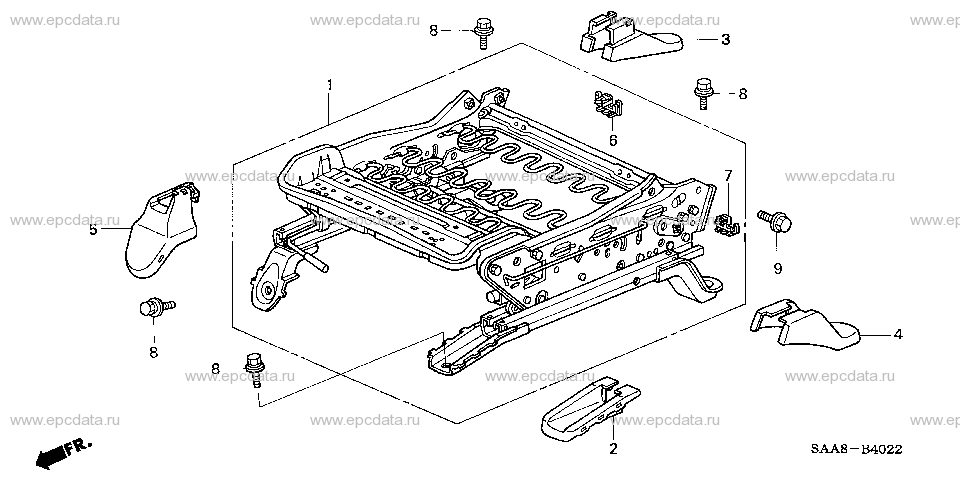 B-40-22 FRONT SEAT COMPONENTS (R.) (2)