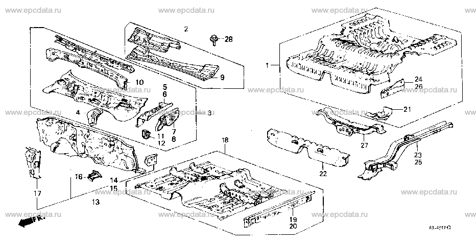 B-49-1 BODY STRUCTURE COMPONENTS