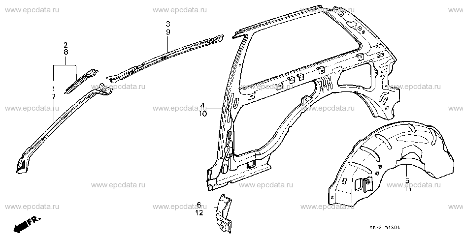 B-48-4 BODY STRUCTURE COMPONENTS (5)(2D)