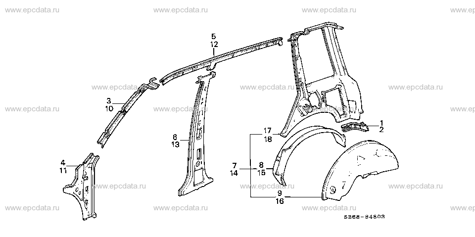 B-48-3 BODY STRUCTURE COMPONENTS (4)