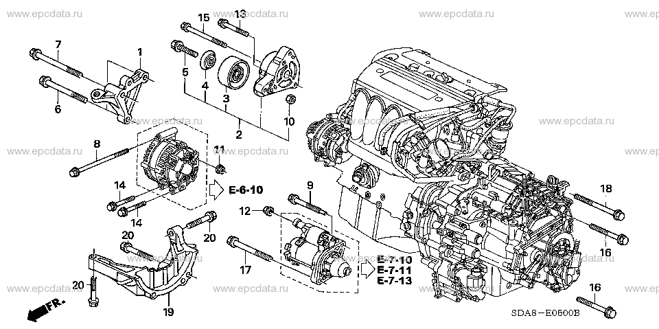 E-6 ENGINE MOUNTING BRACKET (L4)