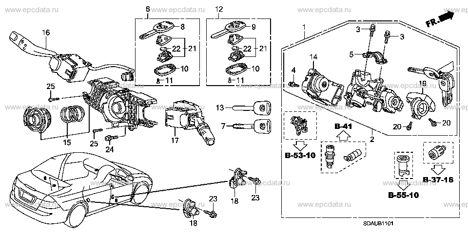 B-11-1 COMBINATION SWITCH (RH) Applicabile: RH
