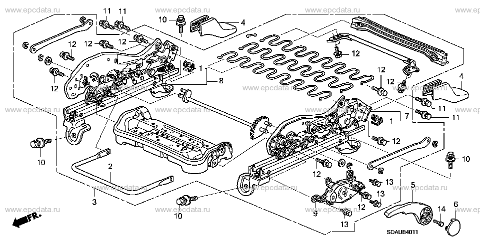 B-40-11 FRONT SEAT COMPONENTS (L.)(MANUAL HEIGHT)
