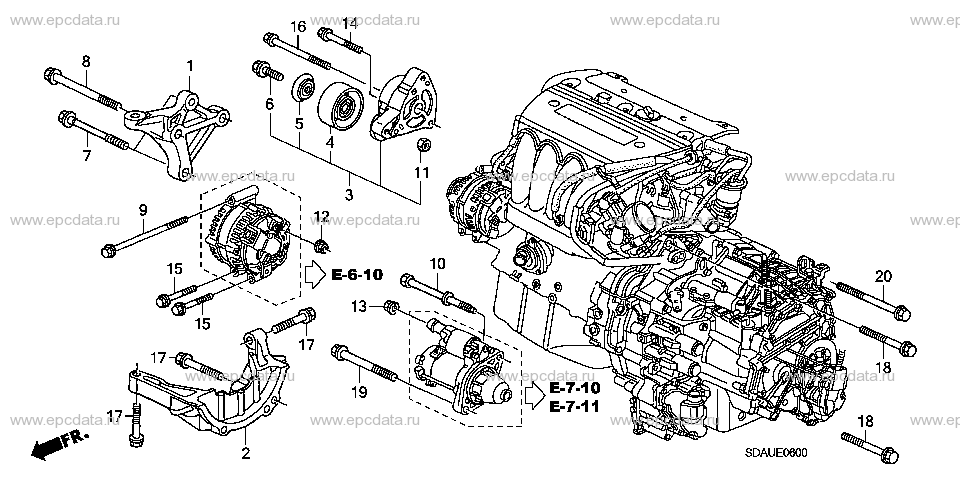 E-6 ENGINE MOUNTING BRACKET (L4)
