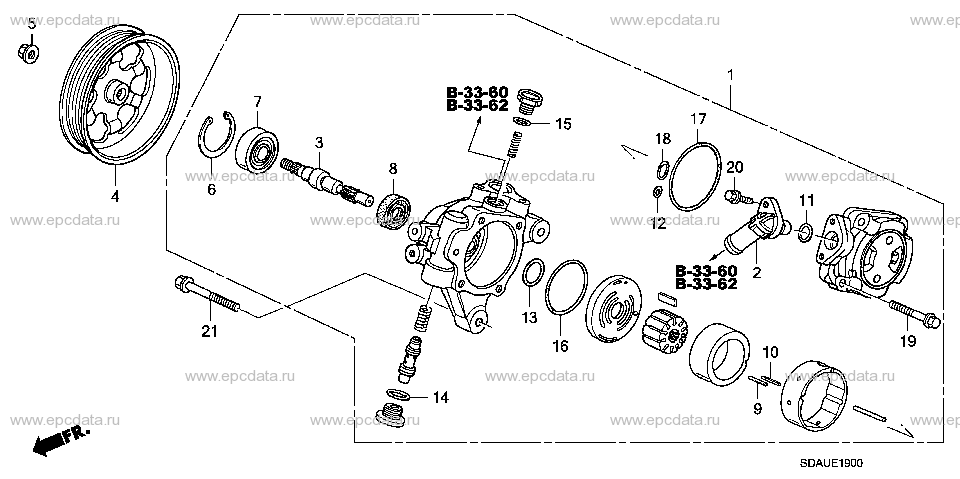 E-19 POWER STEERING PUMP (L4)