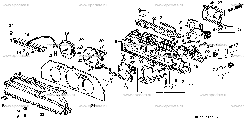 B-12-1 SPEEDOMETER COMPONENTS (NS)