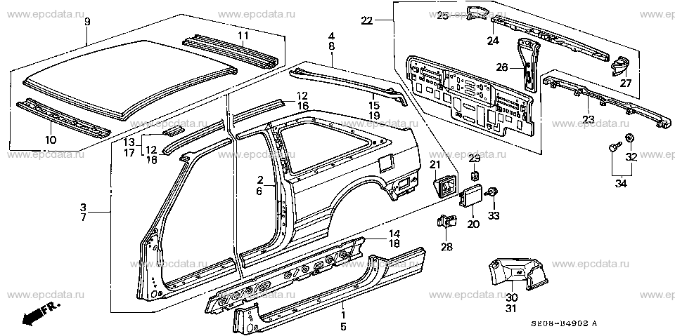 B-49-2 BODY STRUCTURE COMPONENTS (3) (3D)
