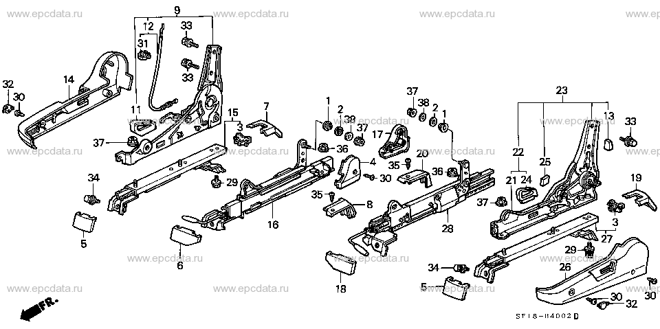 B-40-2 FRONT SEAT COMPONENTS(LH)