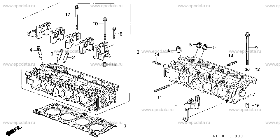 E-10 CYLINDER HEAD (CARB.)