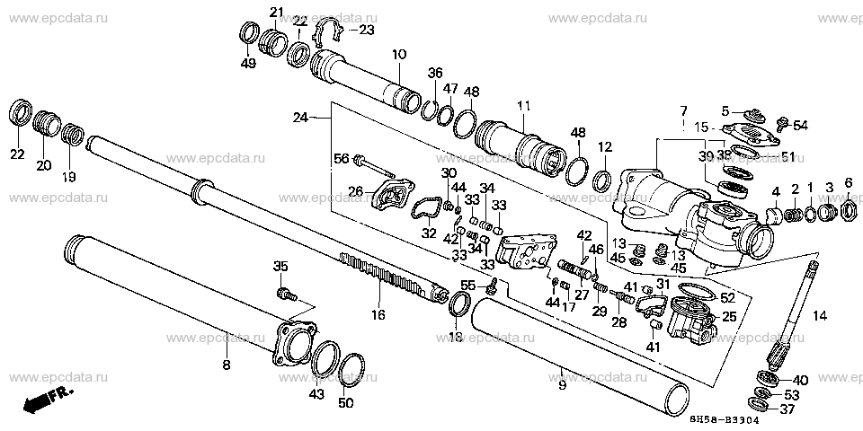 B-33-4 POWER STEERING GEAR BOX COMPONENTS (1)