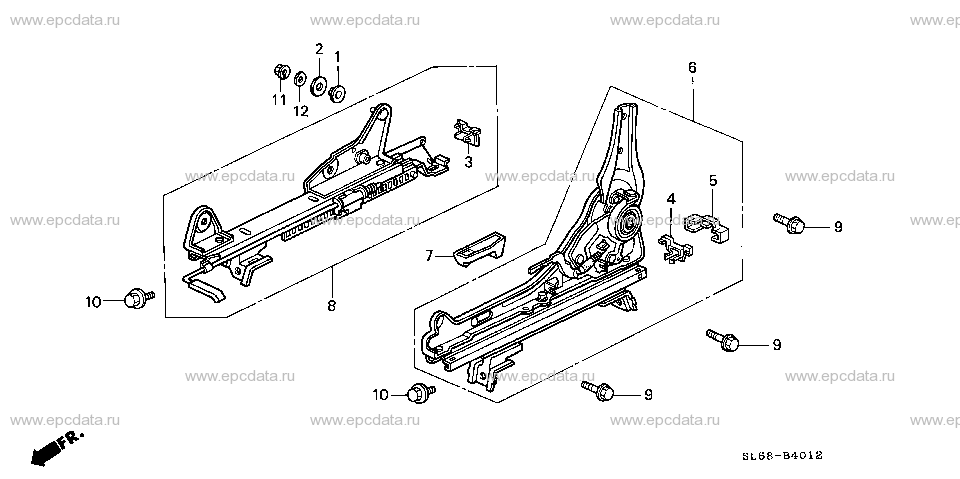 B-40-12 FRONT SEAT COMPONENTS (3)