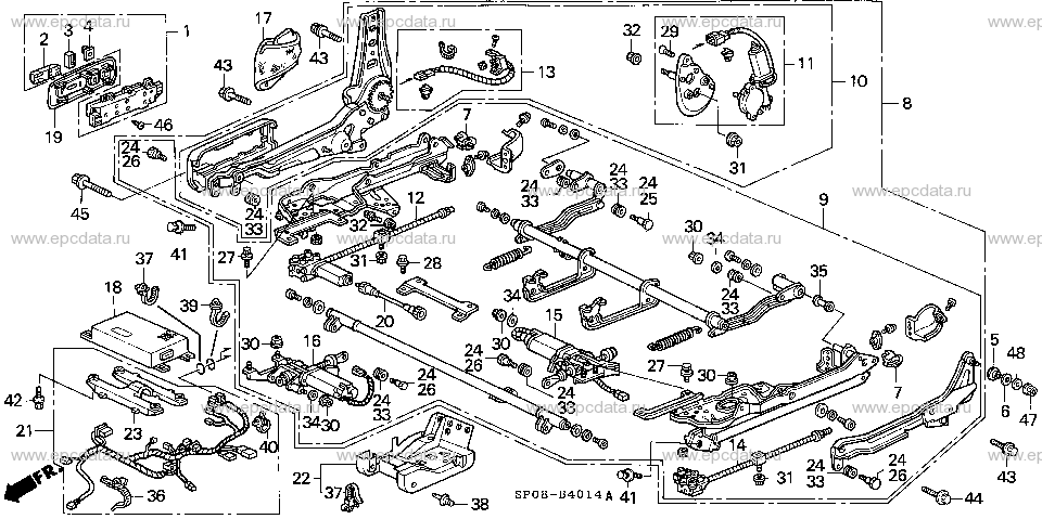 B-40-14 FRONT SEAT COMPONENTS (5)