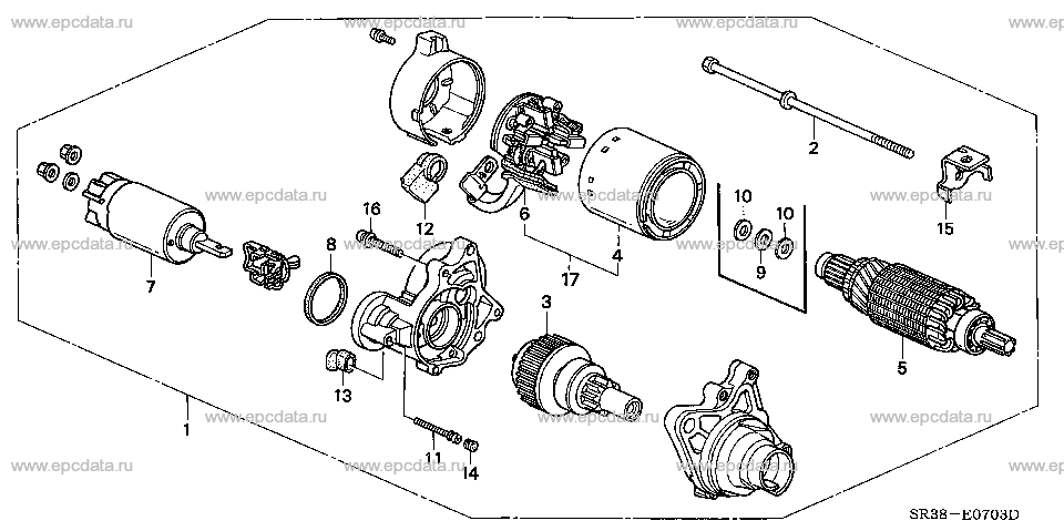 E-7-3 STARTER MOTOR (MITSUBA) (2)