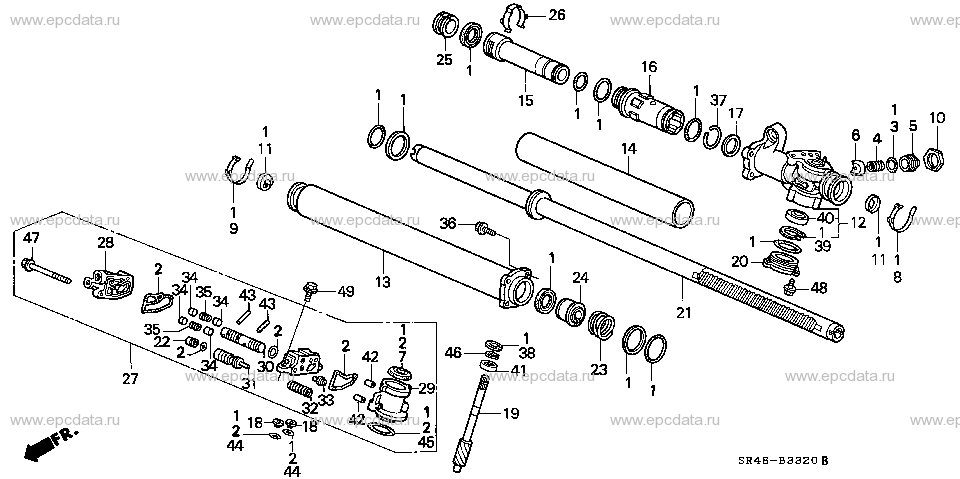 B-33-20 POWER STEERING GEAR BOX COMPONENTS (1)