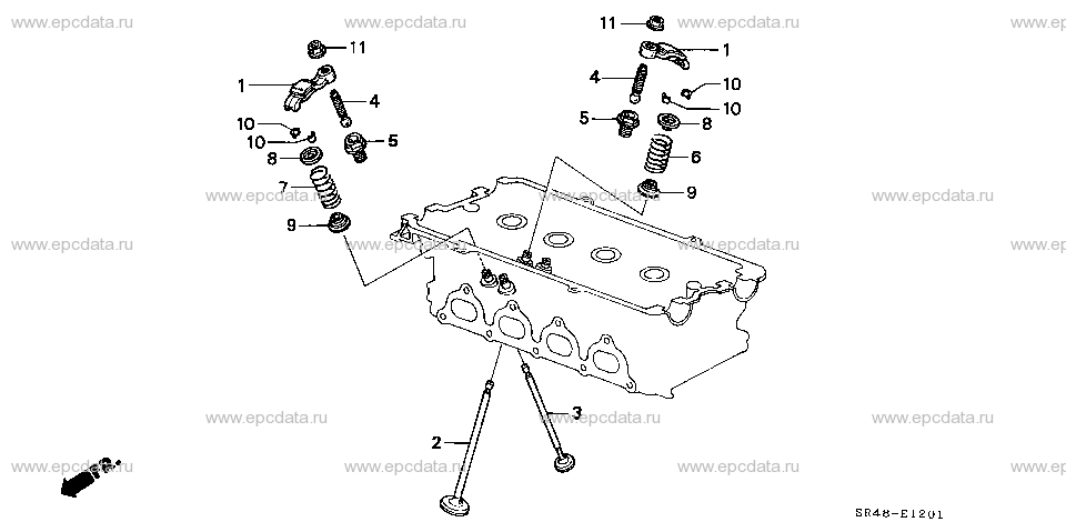 E-12-1 VALVE/ROCKER ARM (2)