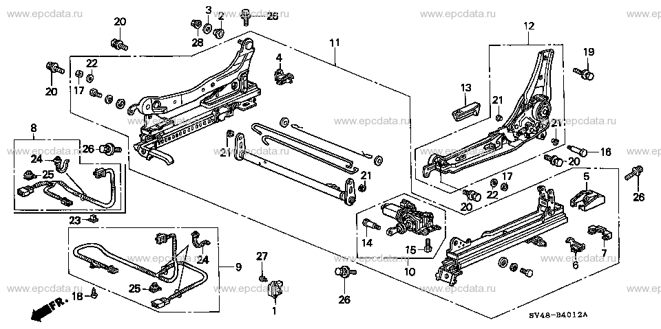 B-40-12 FRONT SEAT COMPONENTS (L.) (3)