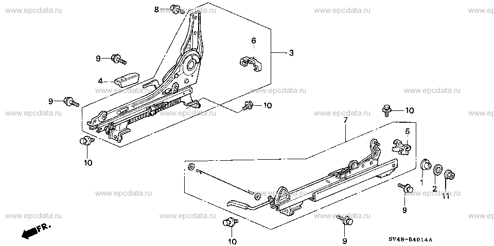 B-40-14 FRONT SEAT COMPONENTS (R.) (1)