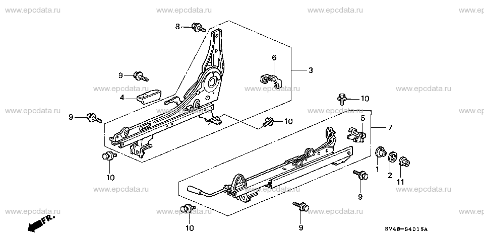 B-40-15 FRONT SEAT COMPONENTS (R.) (2)
