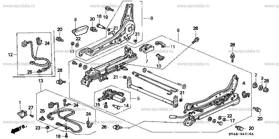 B-40-16 FRONT SEAT COMPONENTS (R.) (3)
