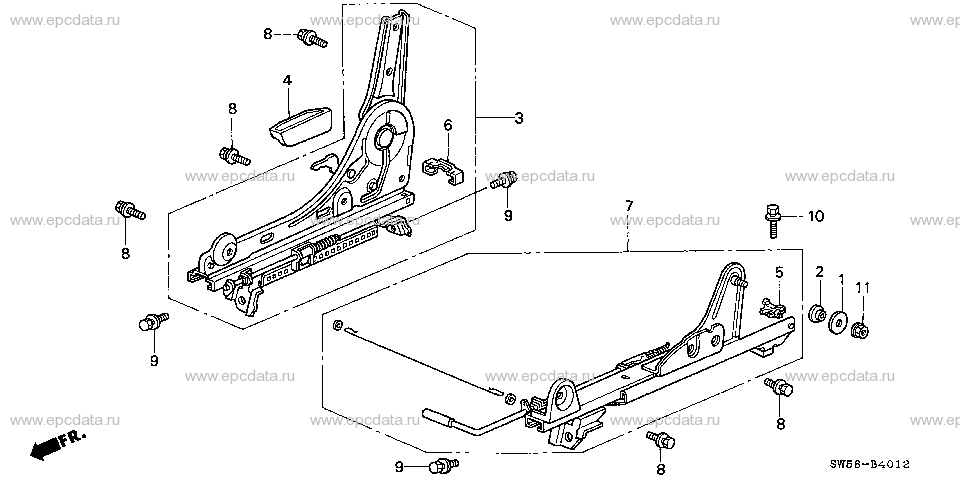 B-40-12 FRONT SEAT COMPONENTS (3)