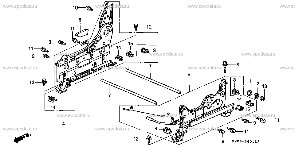 B-40-12 FRONT SEAT COMPONENTS (R.)