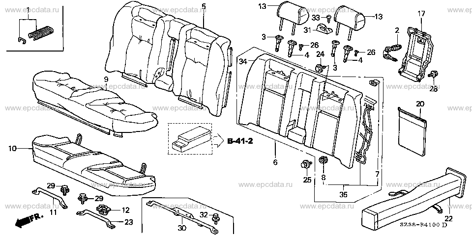B-41 REAR SEAT