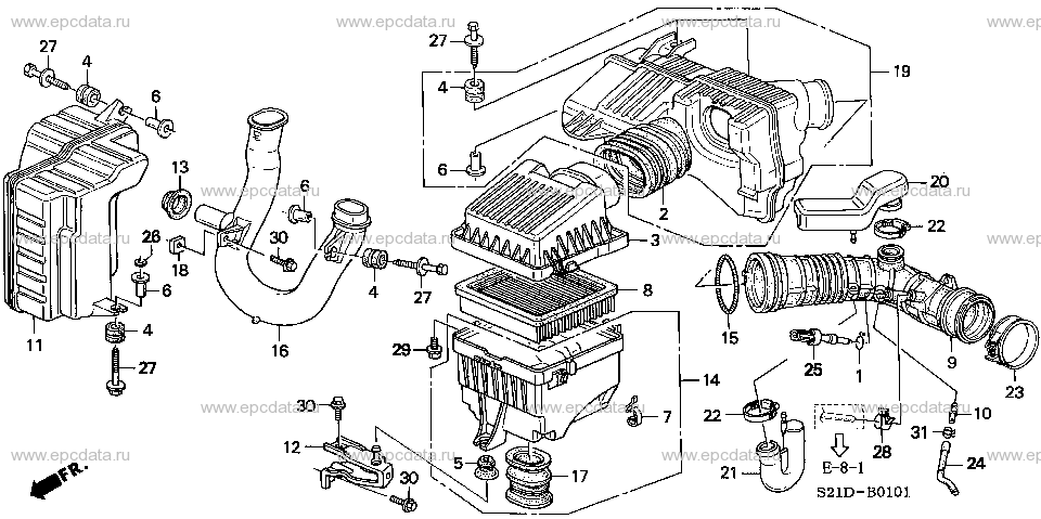 B-1-1 AIR CLEANER (2) (DOHC VTEC)