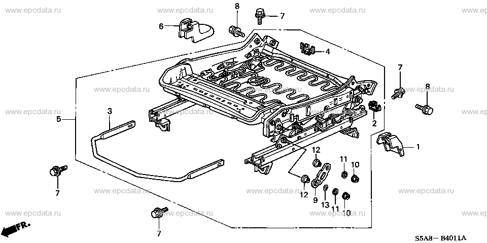 B-40-11 FRONT SEAT COMPONENTS(L.) (2)