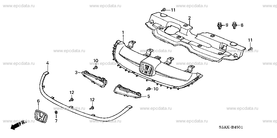 B-45-1 FRONT GRILLE(2)