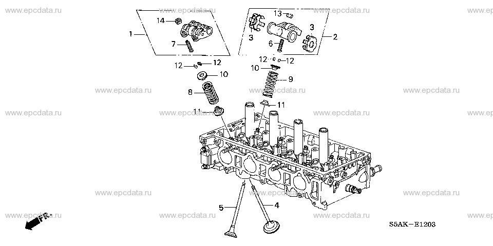 E-12-3 VALVE/ROCKER ARM (2.0L)