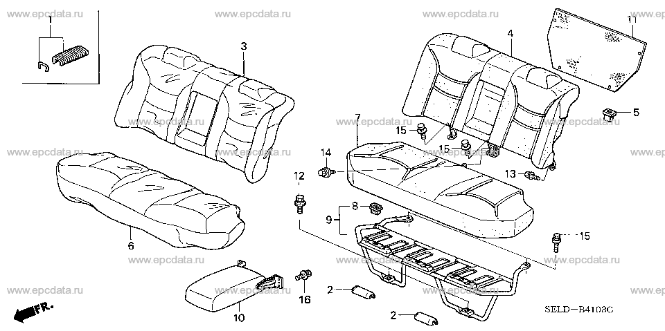 B-41-3 REAR SEAT (FIXED TYPE) (2)