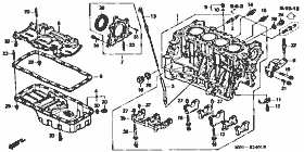 E-14-1 cylinder block / oil pan (DOHC)
