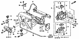 E-1-1 throttle body (SOHC)(2)