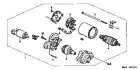 E-7-11 starter motor (trifoliate)