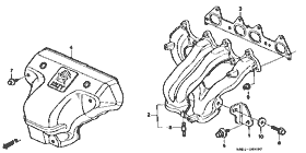 E-4 exhaust manifold (SOHC)