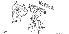 E-4-1 exhaust manifold (DOHC)