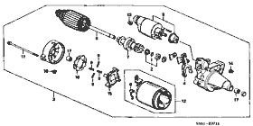 E-7-11 starter motor (DENSO)(AT)