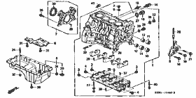 E-14 cylinder block / oil pan