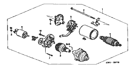 E-7-10 starter motor (trifoliate)